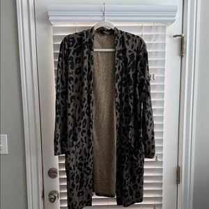Tickled Teal Animal Print Cardigan